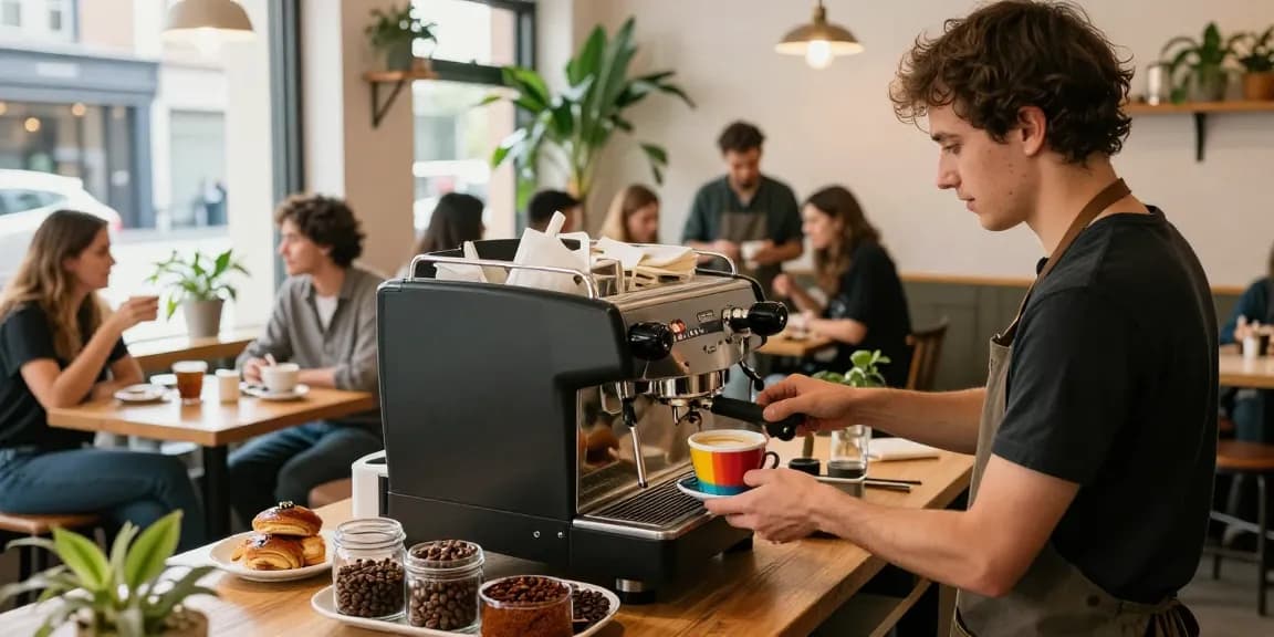 Experience rokok 88 coffee in a vibrant café environment.