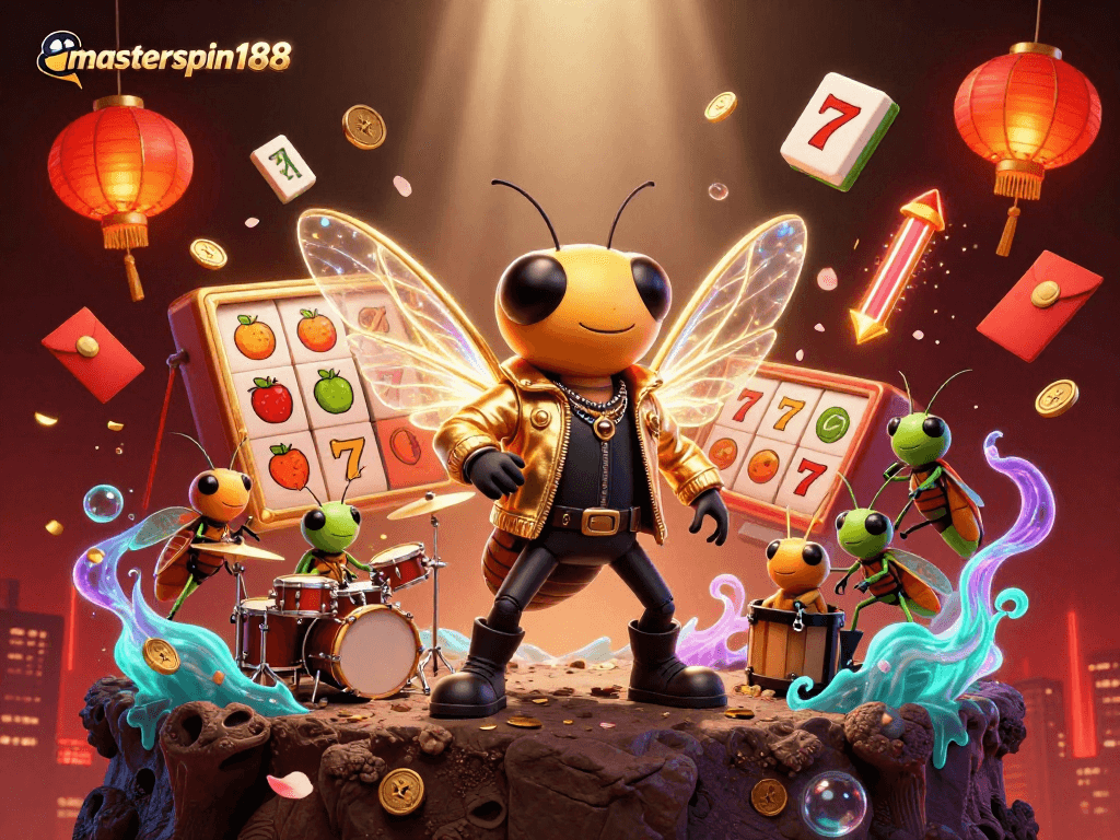 masterspin188 casino jackpot scene featuring vibrant characters and dynamic casino symbols