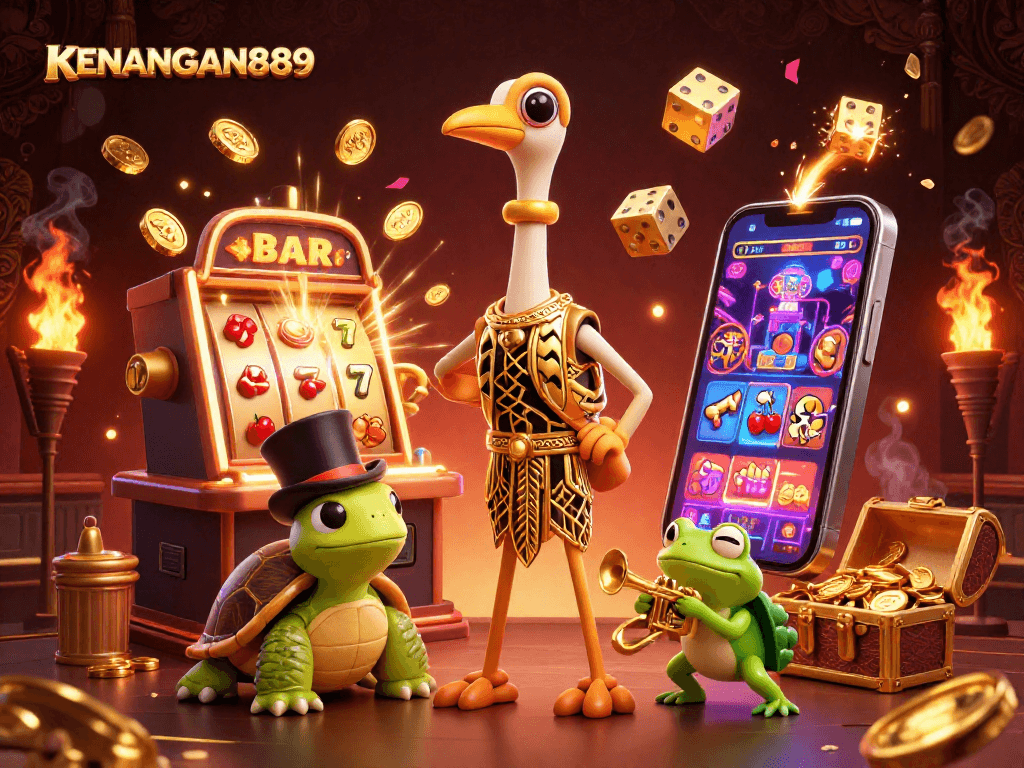 Spin to win at KENANGAN889 with exciting 3D characters and dynamic casino game elements!