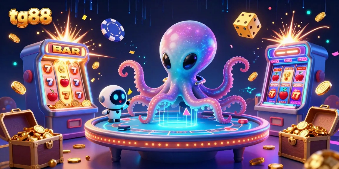 Experience thrilling gameplay at tg88 with a colorful alien octopus and jackpot excitement in 3D!