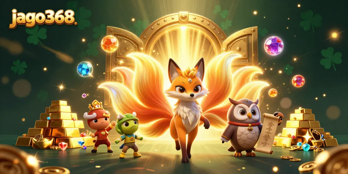 Win big with jago368 in this 3D illustration of enchanting casino elements showcasing vibrant bonuses.