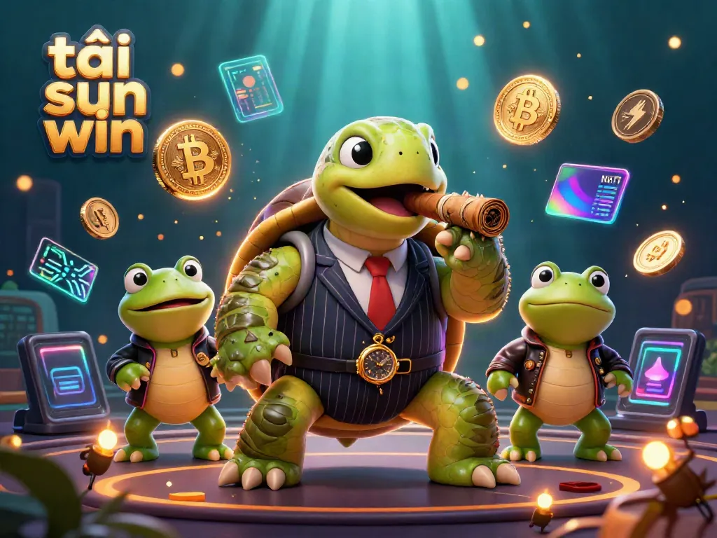 Experience the thrills with tải sun win in this vibrant digital casino scene featuring cartoon characters.