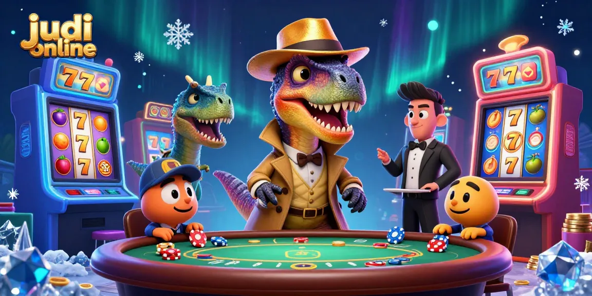 Memainkan judi online sambil menghitung kartu di meja blackjack dalam ilustrasi 3D yang dinamis.