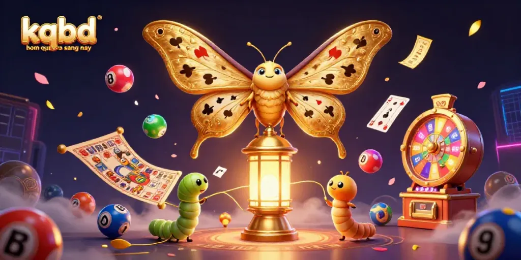 Experience vibrant casino scenes with kqbd hom qua va sang nay, featuring colorful lottery elements.