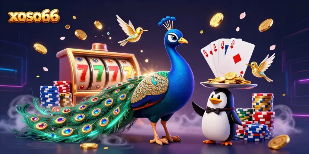 Engage with thrilling xoso66 slot adventures and rich casino experiences featuring vibrant characters.