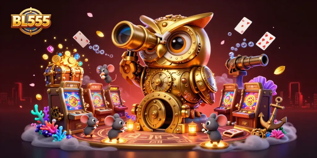 Experience the vibrant gaming scene at BL555 with its captivating casino atmosphere and dynamic characters.