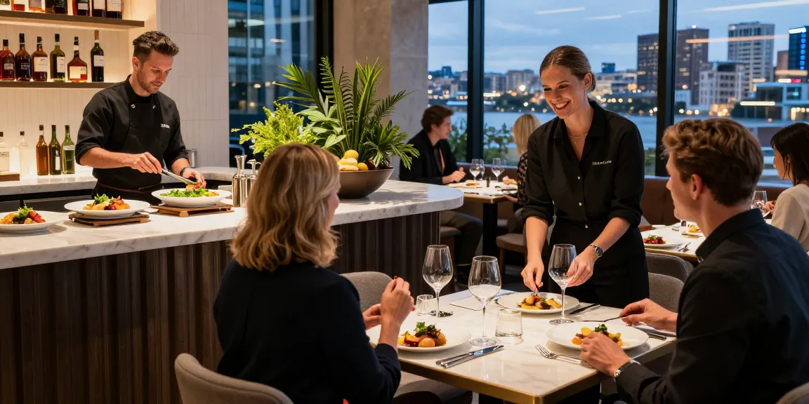 Savour exquisite dining at Sydney303 in TrestleOnTenth with gourmet dishes, elegant decor, and vibrant city views.
