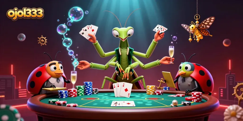 Engage with ojol333 players at a vibrant casino scene bustling with action and strategy.