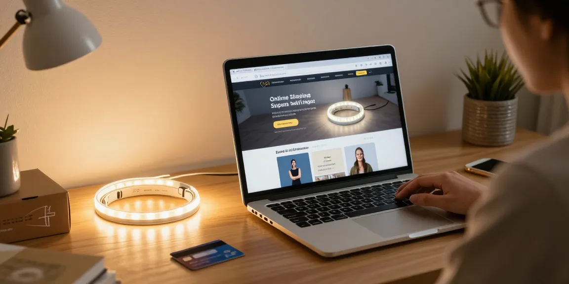 Banda led lighting products displayed in a vibrant online shopping setting.