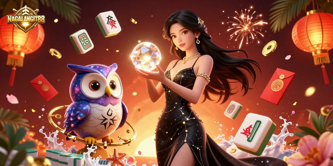 NAGALANGIT88 gaming platform illustration showcasing vibrant casino elements and mystical themes.