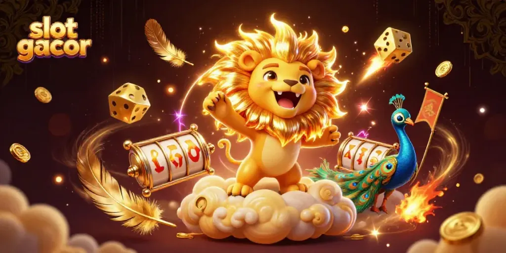 Mainkan slot gacor dengan tampilan 3D yang mengesankan, dihiasi simbol emas dan karakter ceria.