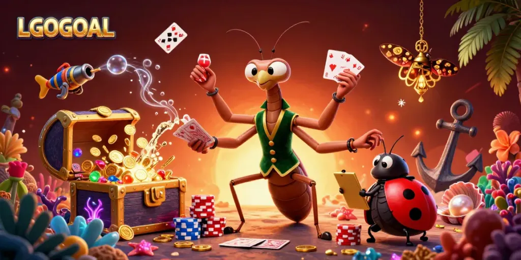 Experience thrilling action at LGOGOAL with vibrant 3D characters engaged in exciting casino games.