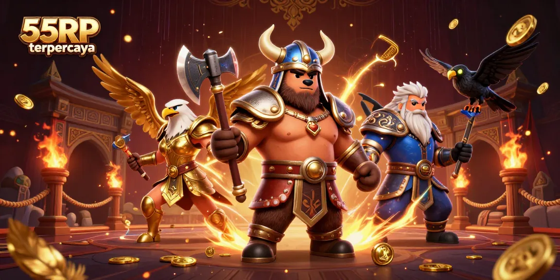 Terlibat dengan gameplay yang menarik di 55RP terpercaya yang menampilkan elemen tema kasino yang vibrant dan karakter ikonik.