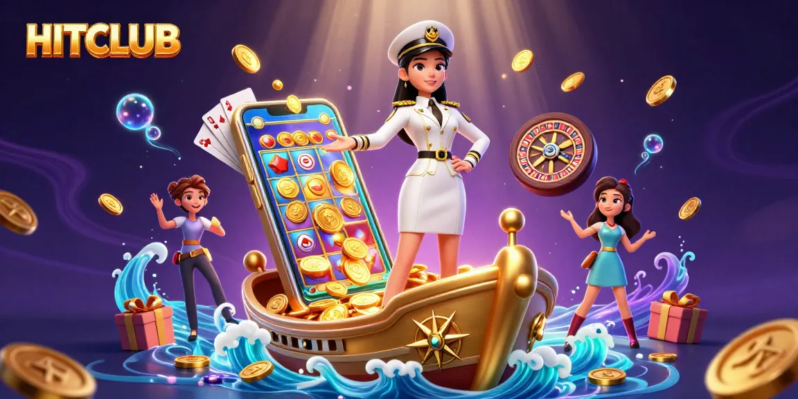 Experience the HITCLUB slot excitement with a vibrant 3D casino scene showcasing thrilling gameplay elements.