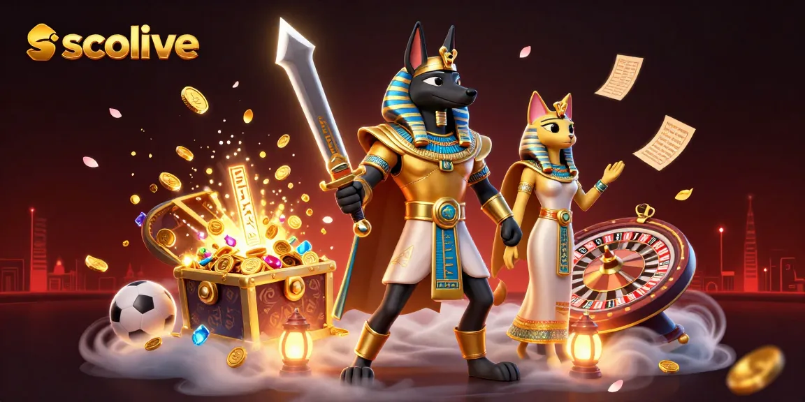 Socolive showcases an Egyptian-themed online casino scene with Anubis and Bastet enhancing the gambling experience