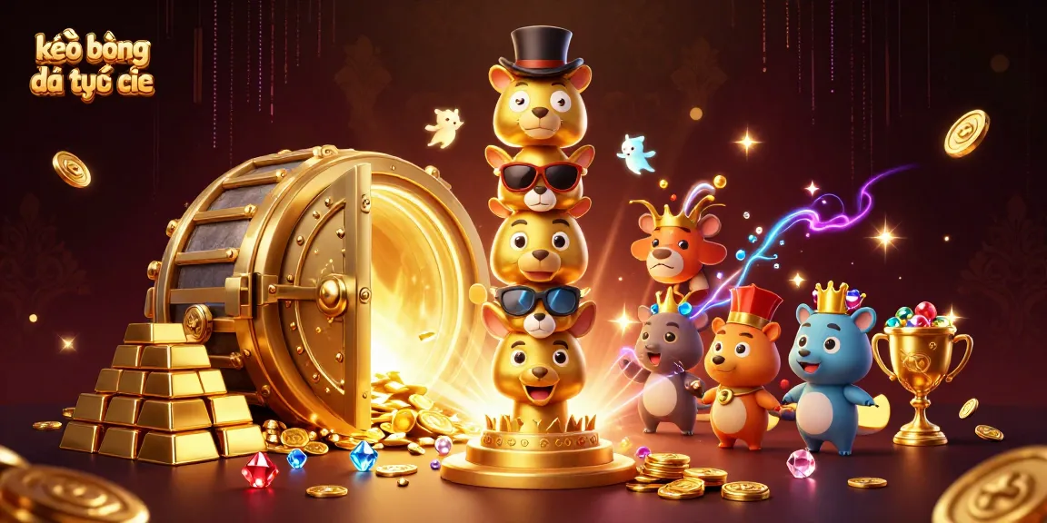 Engage with kèo bóng đá trực tuyến in this vibrant 3D illustration showcasing dynamic betting elements.