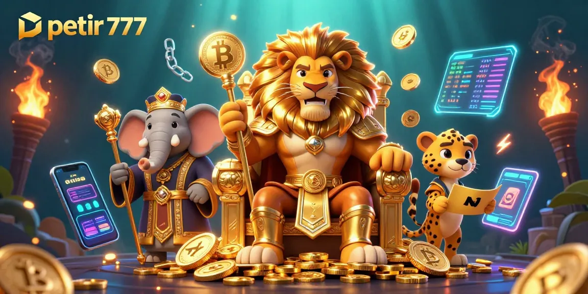 Experience the excitement of petir 777 slots with a vibrant and dynamic 3D illustration of casino royalty.