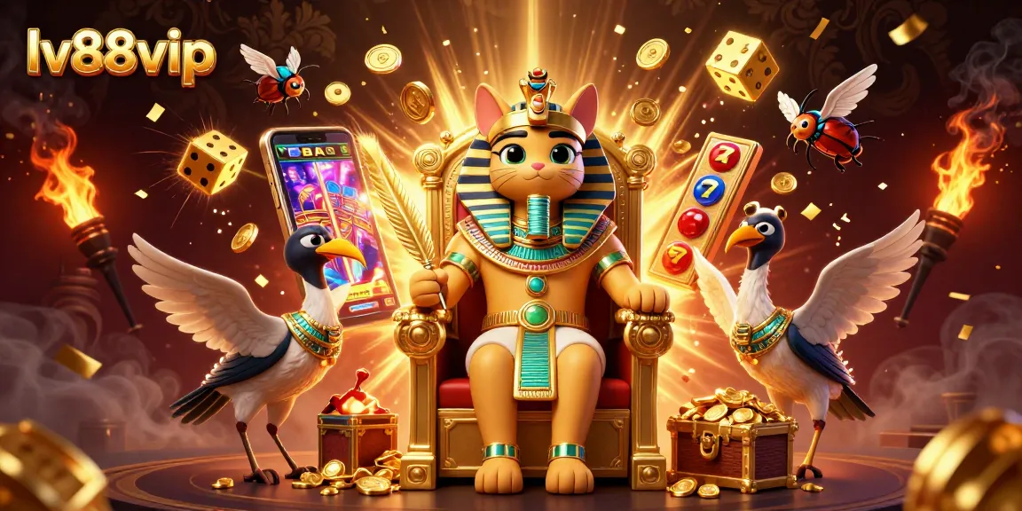 Experience thrilling wins at lv88vip with vibrant illustrations of a jackpot explosion and engaging casino elements.