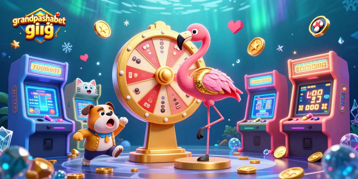 grandpashabet giriş ile heyecan dolu bir oyun deneyimi sunan canlı casino unsurları içeren illustrasyon