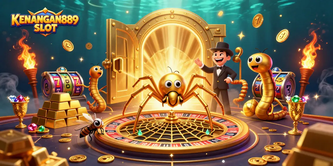 Engage with KENANGAN889 SLOT's thrilling gameplay surrounded by vibrant treasures and fun animation.