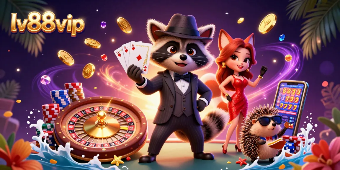 Experience thrilling gameplay at lv88vip with captivating characters and casino elements in a dynamic scene.