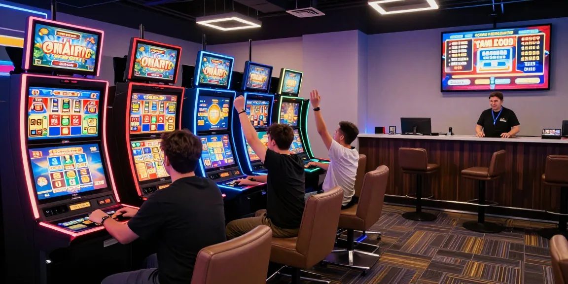Pengalaman bermain game di https://mpoprofit.it.com/ dengan pemain bersemangat merayakan kemenangan di kasino digital.