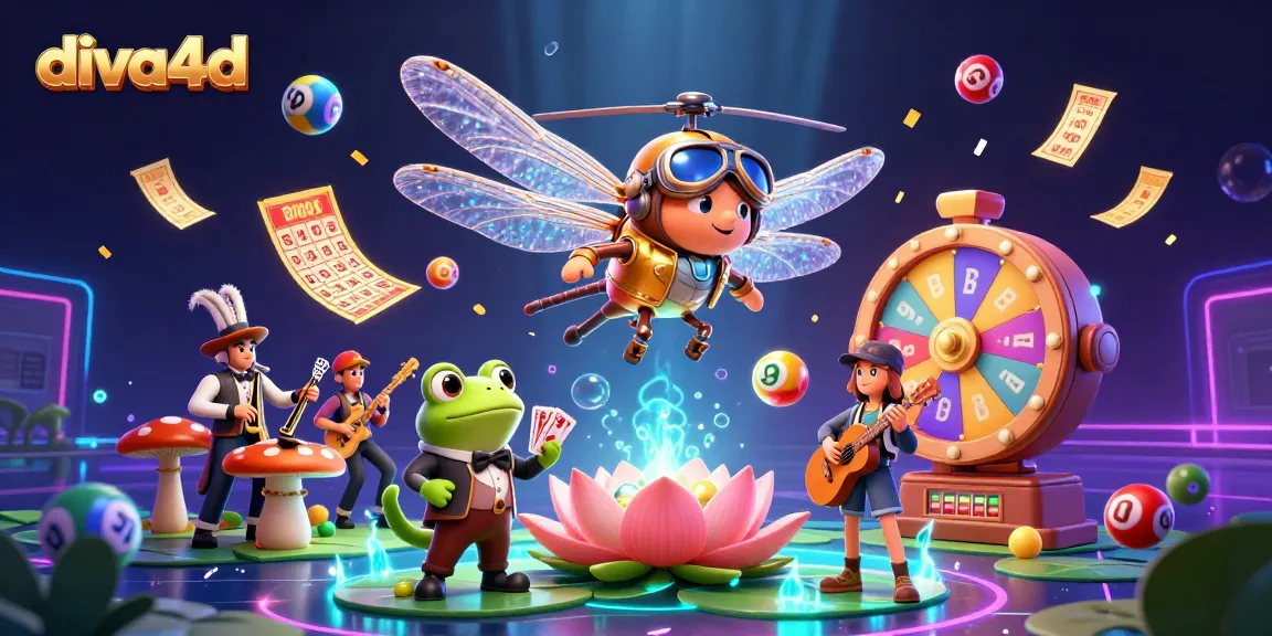 Gambarkan pengalaman bermain di diva4d dengan bola lotere berwarna dan dealer croupier katak di kasino
