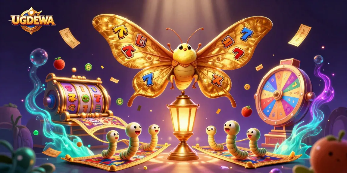 Spin the reels and win at UGDEWA with vibrant slot machines and colorful casino elements.