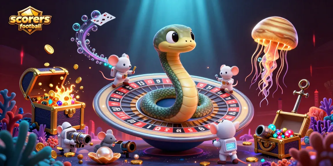Engage with scorersfootball in an animated cosmic casino scene full of betting excitement.