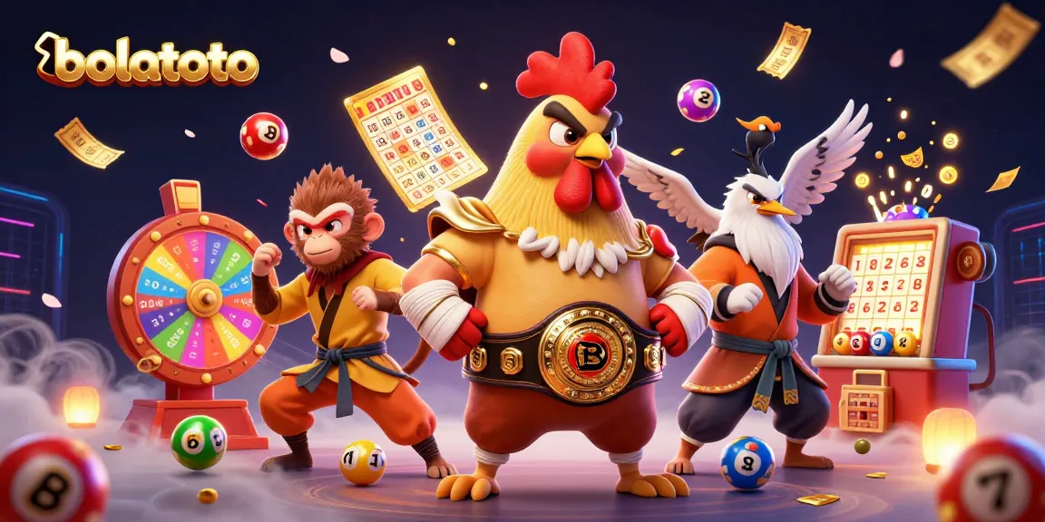 Engage with bolatoto's exciting online slots and gaming experience in this colorful illustration.