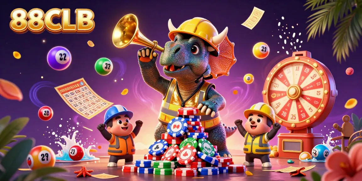 Experience the thrill of 88CLB with vibrant gaming elements and animated characters in action.