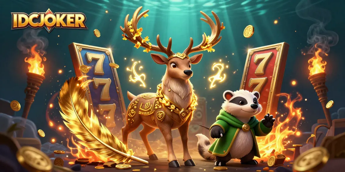 IDCJOKER immersive slot scene with druid stag and magical elements enhancing gameplay experience