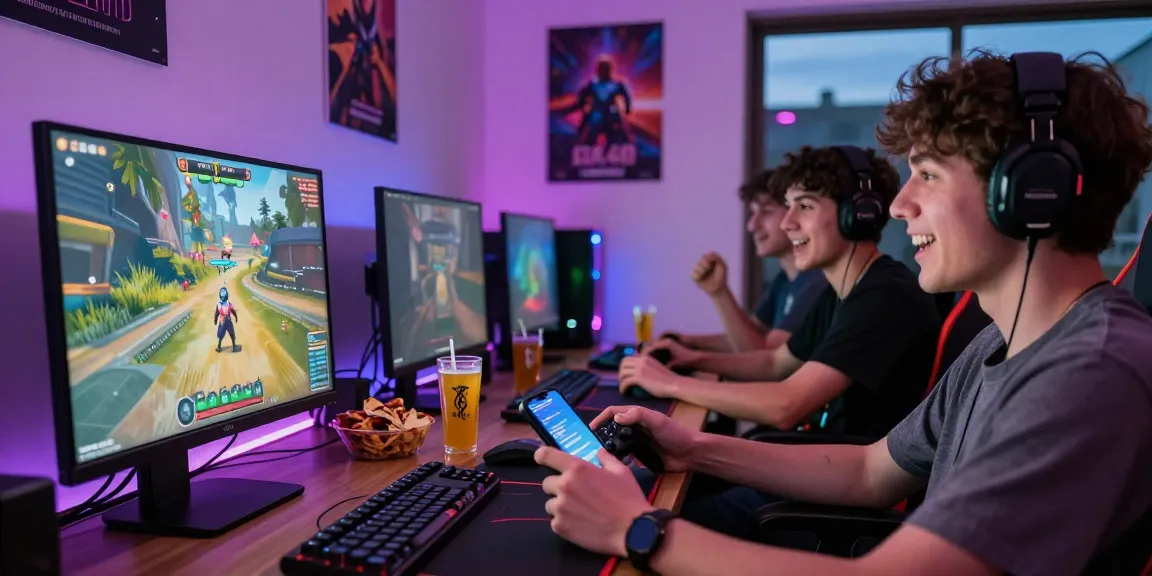 Friends engaged in gaming on CIKA4D platform, showcasing an exciting and vibrant online gaming atmosphere.