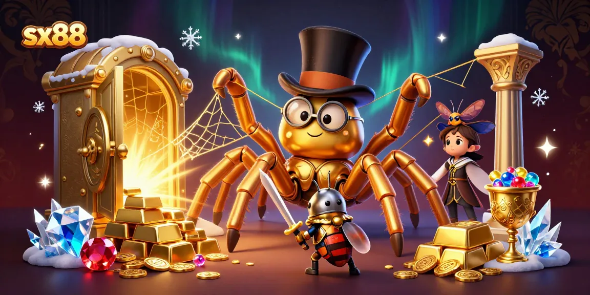 SX88 engages bettors with a stunning scene featuring lively characters in a vibrant casino environment