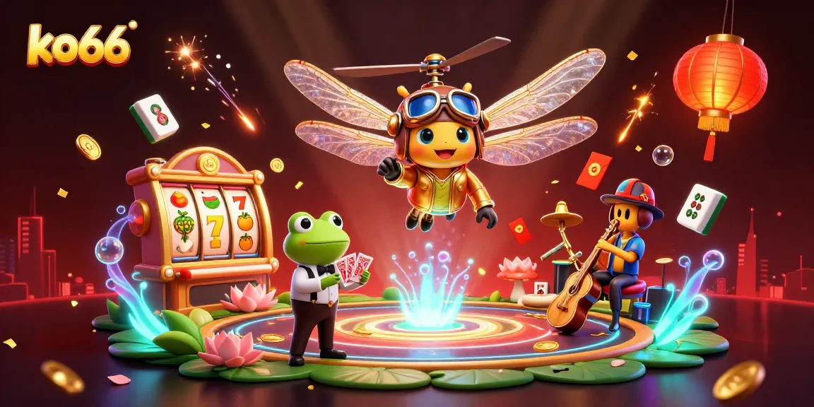 Experience exciting gameplay at ko66 in a vibrant digital casino scene filled with energy and action.