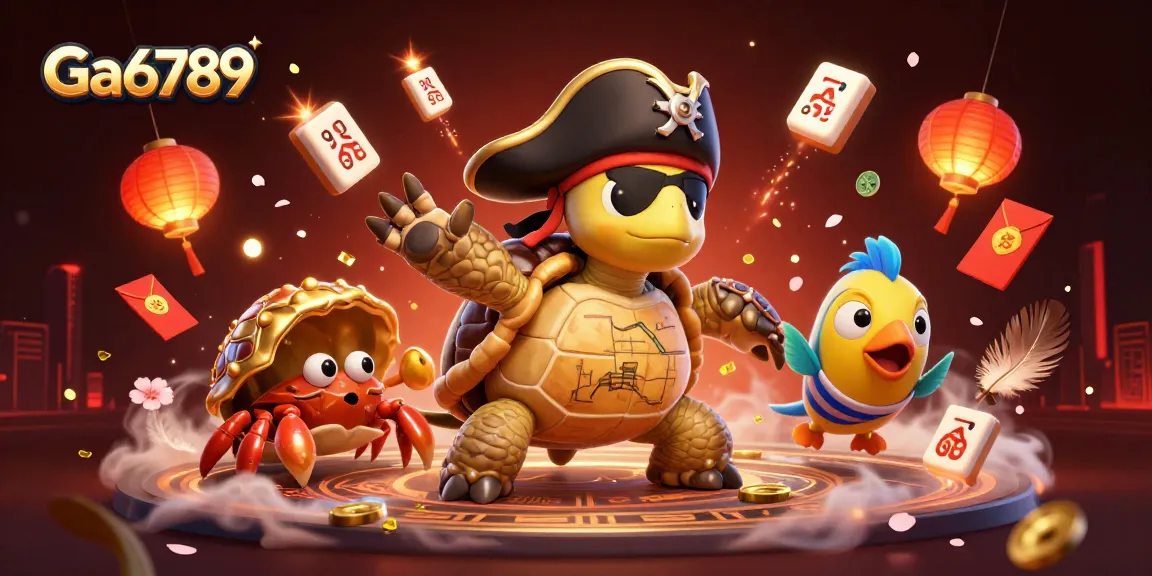 Engage in thrilling action with Ga6789 as a pirate turtle leads an exhilarating cockfighting adventure.