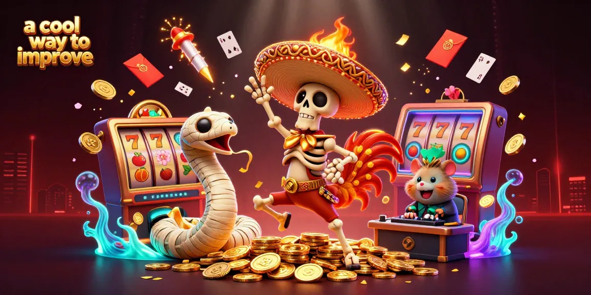 A cool way to improve your gaming strategies with a vibrant casino scene featuring dynamic characters.