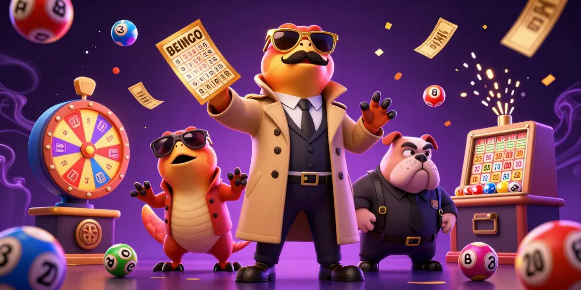 Experience AO88's vibrant lottery scene with raptors and a suspicious bulldog in a casino setting.