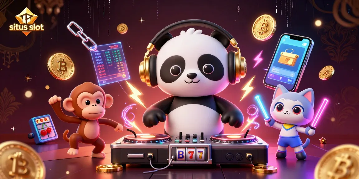 Aktifkan permainan di situs slot dengan DJ panda dan karakter unik dalam suasana ceria.