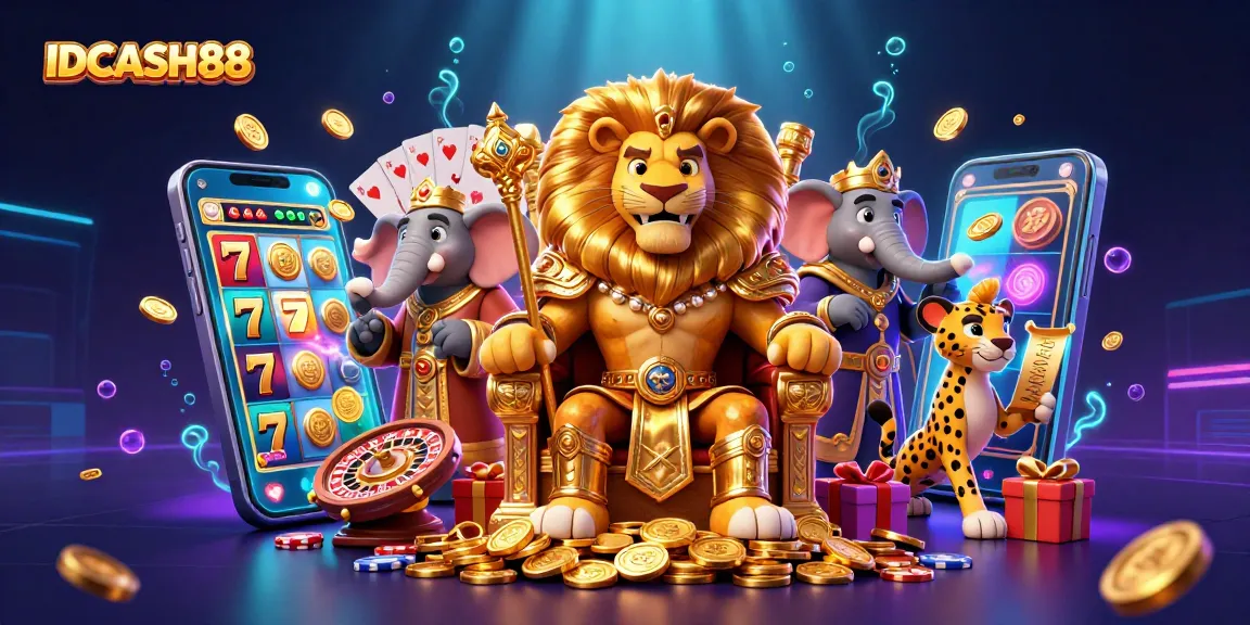 IDCASH88 showcases the fierce lion king, symbolizing winning strategies in dynamic gaming.