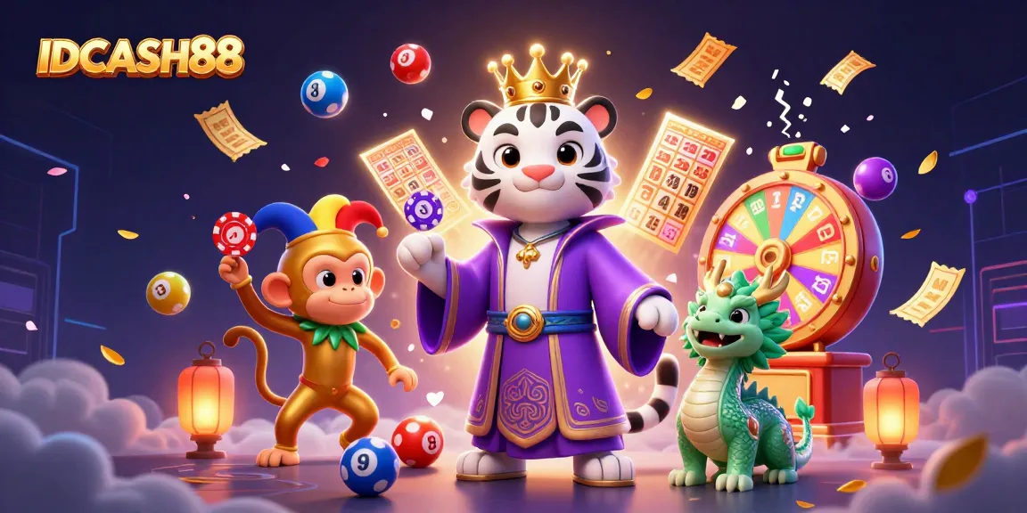 Engage with IDCASH88's vibrant casino experience featuring distinct characters and dynamic elements.