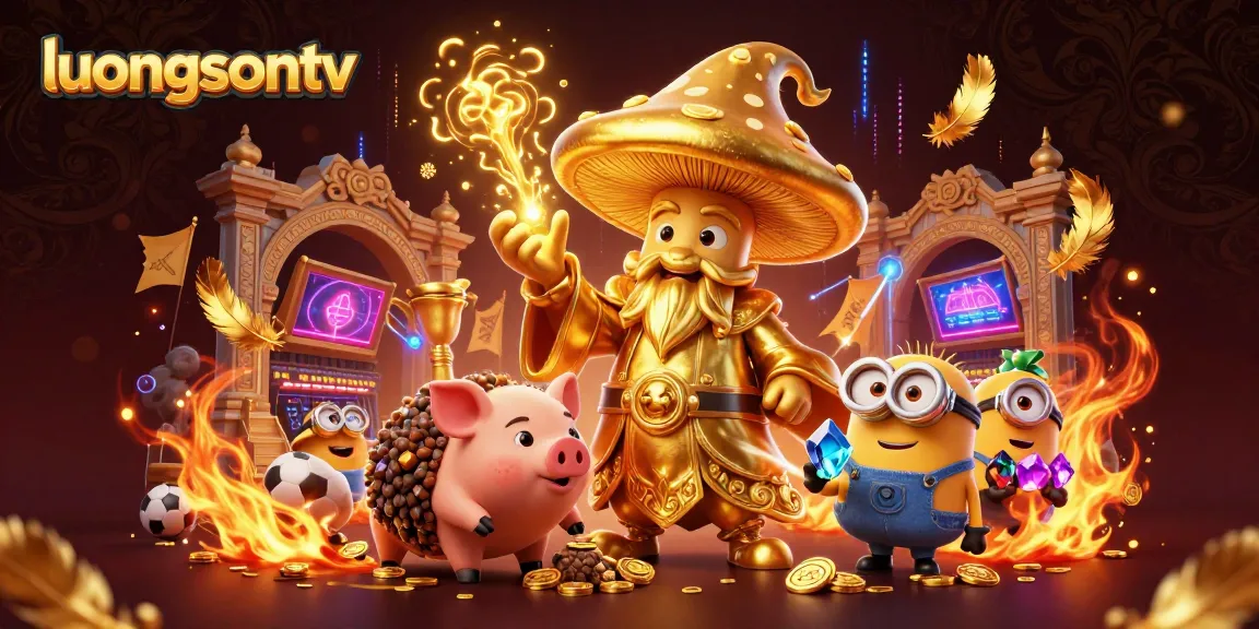 Experience thrilling betting action at luongsontv with treasure-seeking wizard and dynamic sports elements.